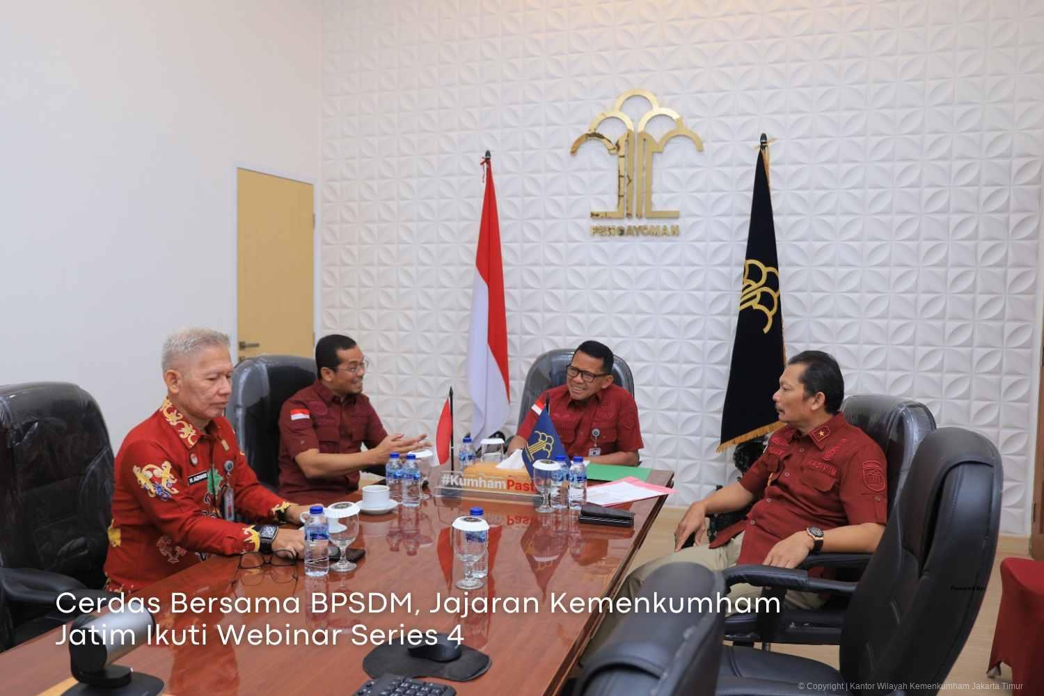 Cerdas Bersama BPSDM, Jajaran Kemenkumham Jatim Ikuti Webinar Series 4