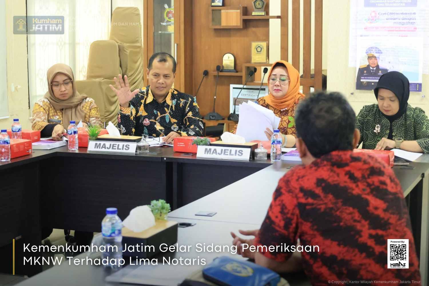 Kemenkumham Jatim Gelar Sidang Pemeriksaan MKNW Terhadap Lima Notaris