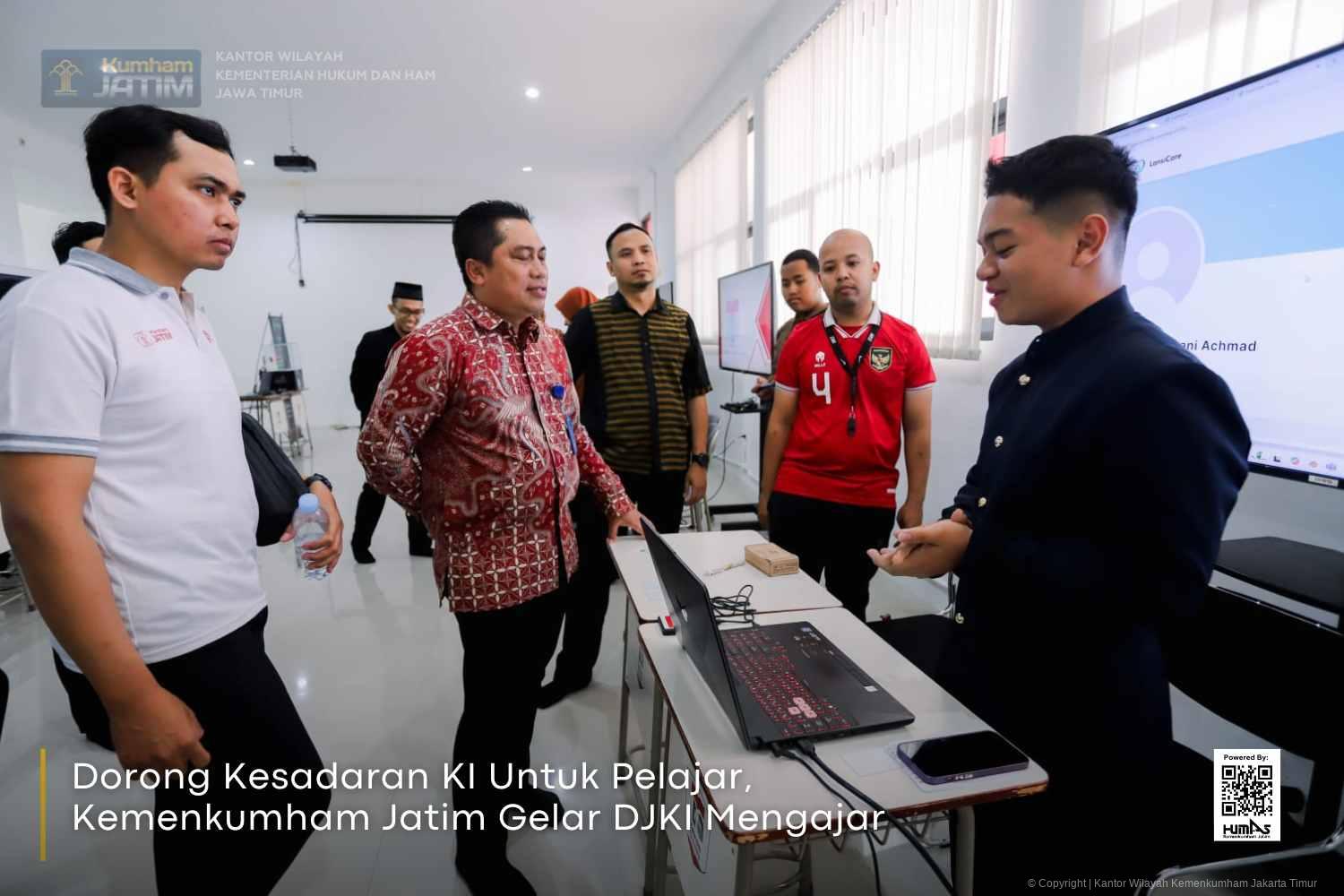 Dorong Kesadaran KI Untuk Pelajar, Kemenkumham Jatim Gelar DJKI Mengajar